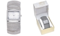 Charter Club Women's Stretch Silver-Tone Bracelet Watch 42mm, Created for Macy's 